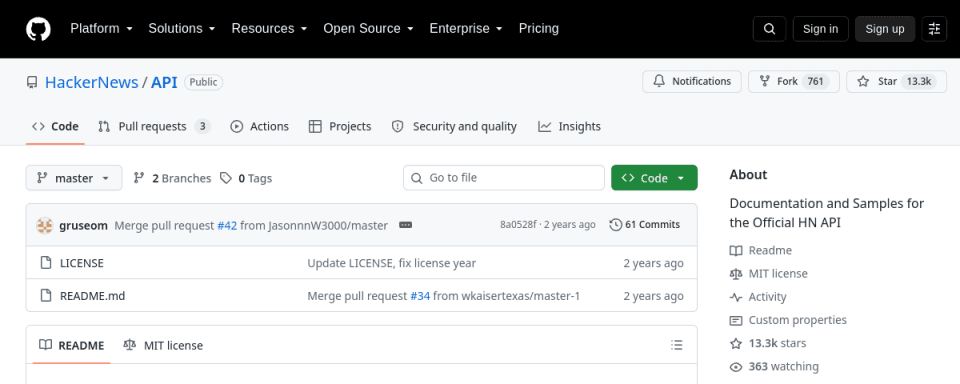 Preview of Hacker News API