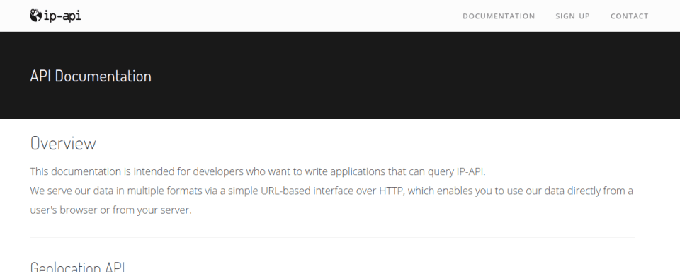Preview of IP-API