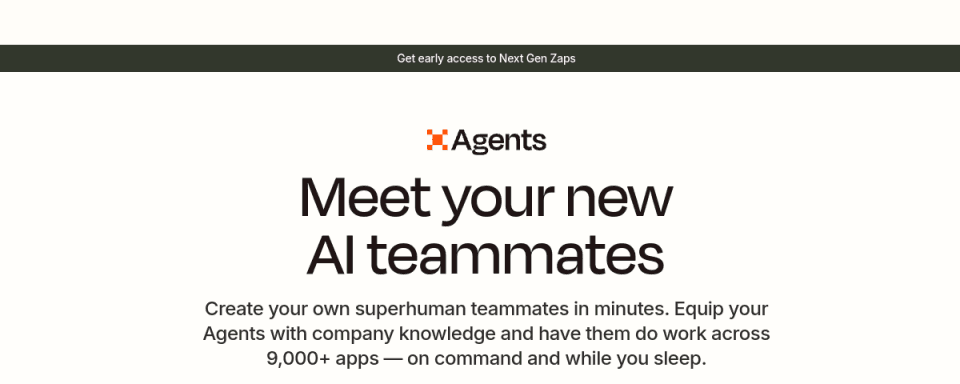 Preview of Zapier Agents
